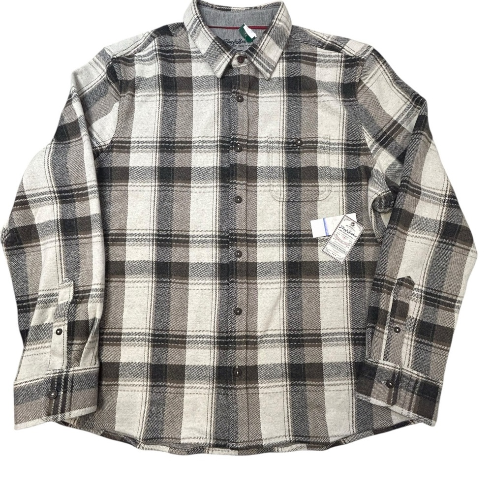 Flag & Anthem Men’s‎ Flannel Button-Up Shirt XL NWT Midweight Soft Plaid Cottage